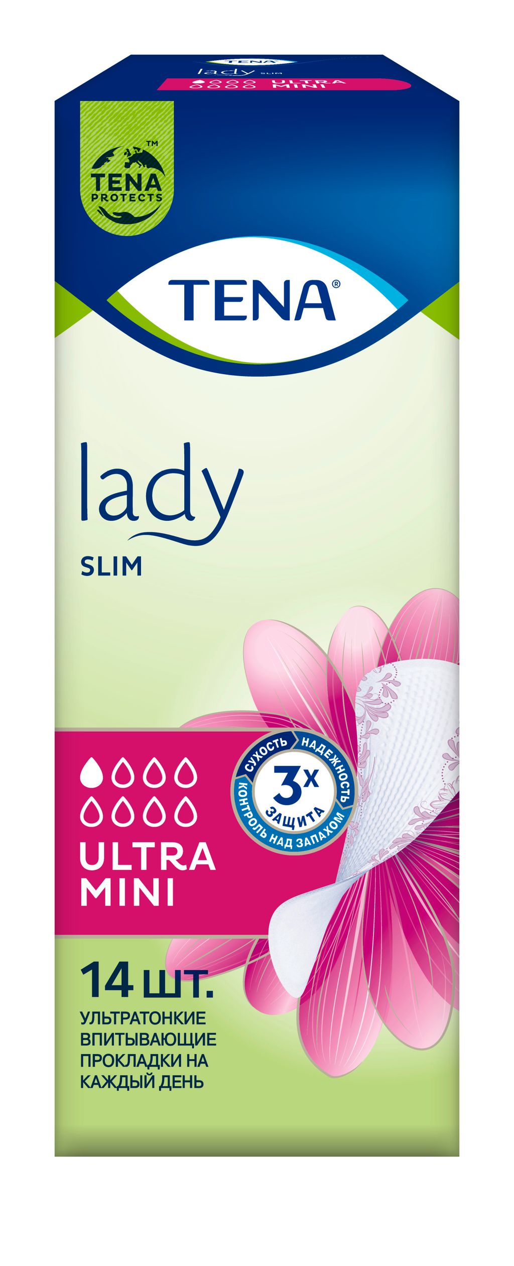 Прокладки урологические Tena Lady Slim Ultra Mini, прокладки урологические, 1 капля, 14 шт.