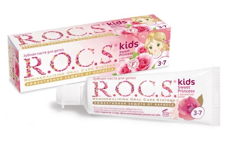 фото упаковки ROCS Kids Зубная паста Sweet princess
