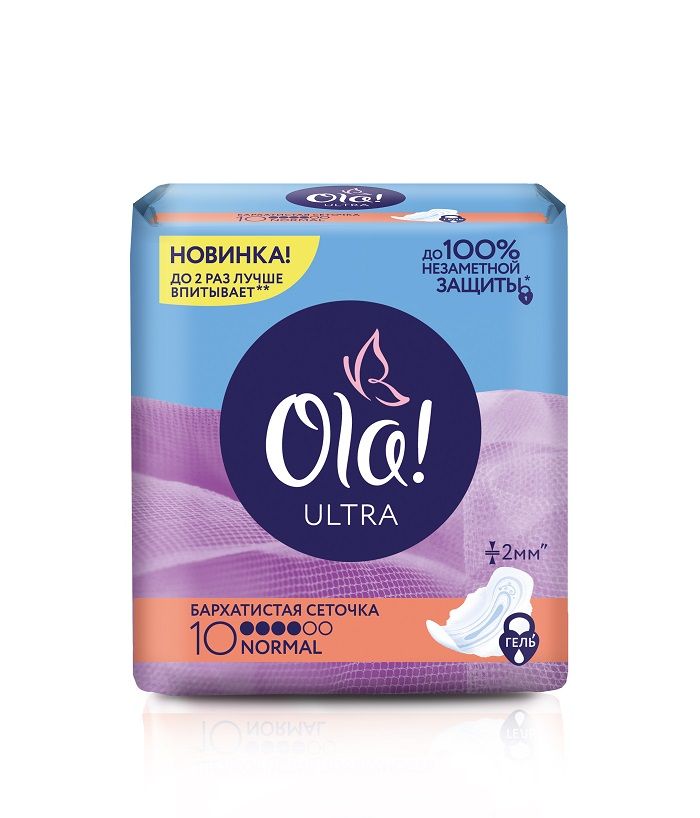 фото упаковки Ola! Ultra normal прокладки Бархатистая сеточка
