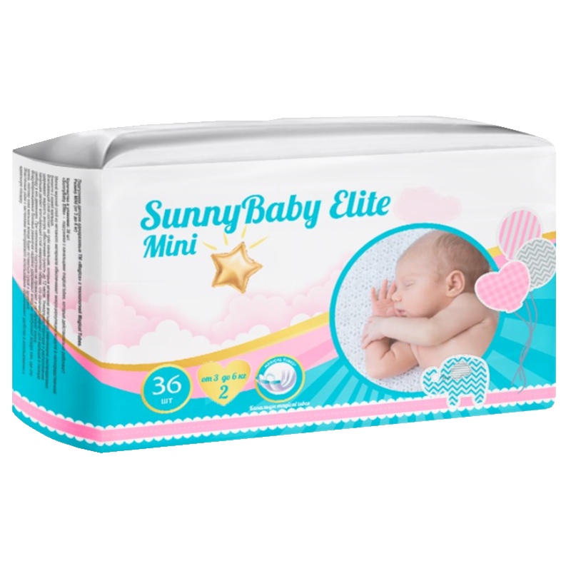 фото упаковки Sunnybaby Elite Подгузники детские mini