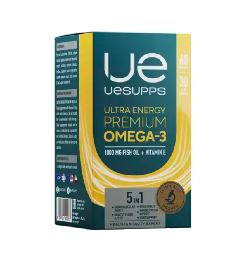 фото упаковки UESUPPS Ultra Energy Премиум Омега-3