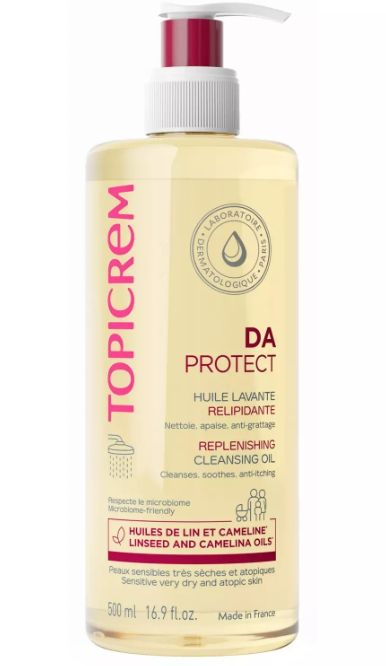 фото упаковки Topicrem DA Protect Масло очищающее липидовосстанавливающее