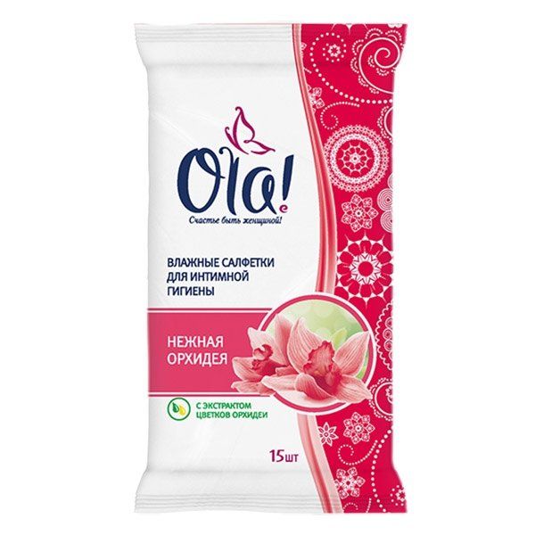 фото упаковки Ola! салфетки влажные для интимной гигиены Нежная орхидея