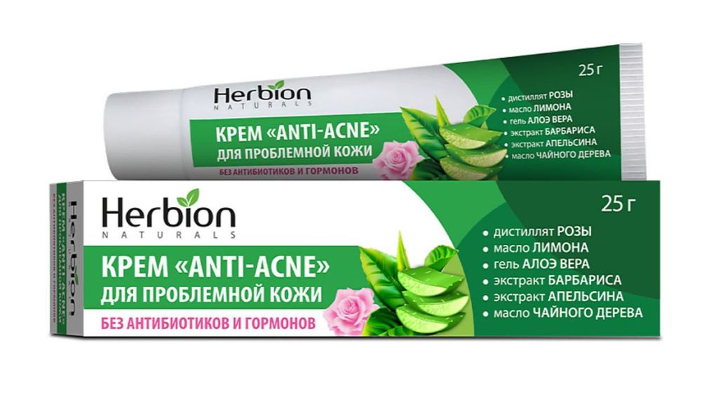 фото упаковки Herbion Anti-acne крем для проблемной кожи