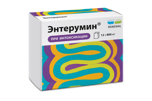 Энтерумин, 800 мг, порошок для приготовления суспензии для приема внутрь, 12 шт.