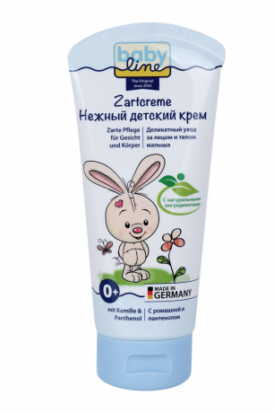 фото упаковки Babyline крем детский, для детей с рождения, крем для детей, с ромашкой пантенолом и маслом подсолнечника, 75 мл, 1 шт. фото упаковки Babyline крем детский