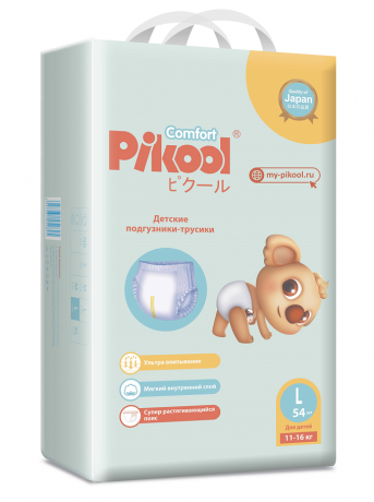 фото упаковки Pikool Comfort Подгузники-трусики детские