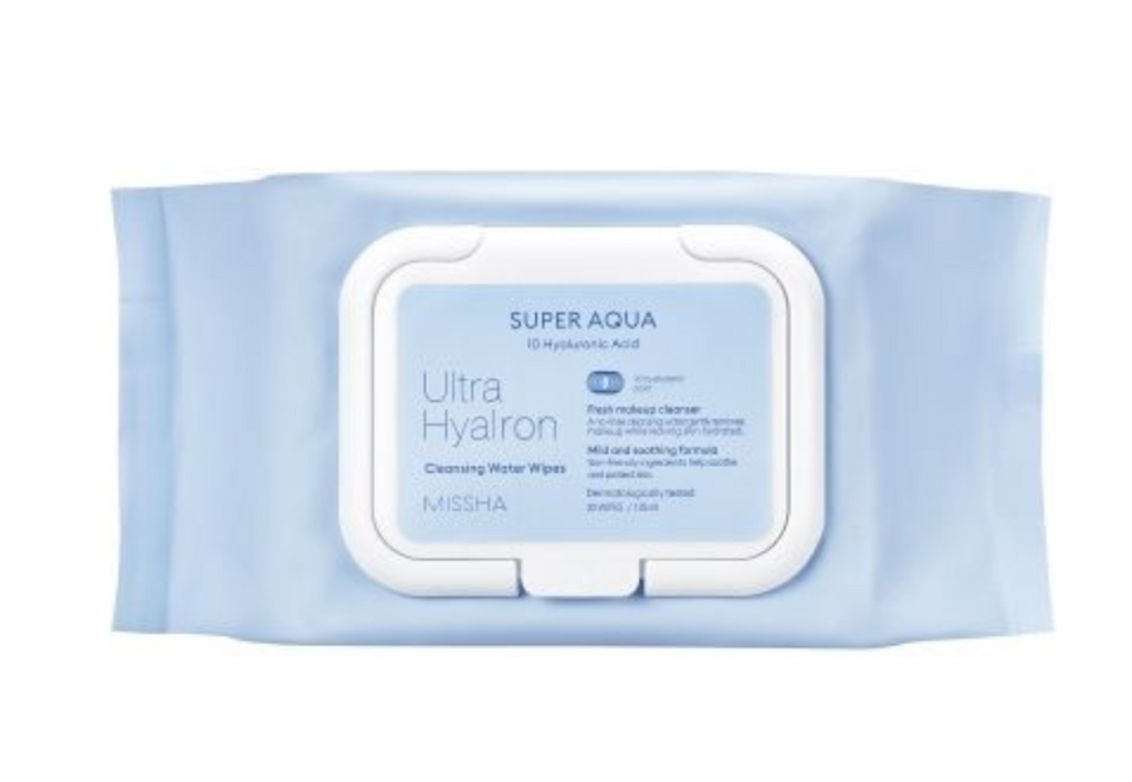 фото упаковки Missha Aqua Ultra Hyalron Салфетки для умывания и снятия макияжа