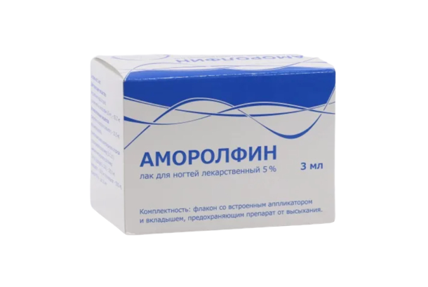 Аморолфин, 5%, раствор для наружного применения, (лак для ногтей), 3 мл, 1 шт.