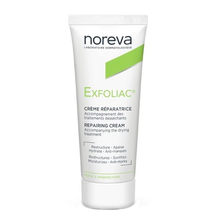 фото упаковки Noreva Exfoliac Восстанавливающий увлажняющий крем, крем для лица, 40 мл, 1 шт. фото упаковки Noreva Exfoliac Восстанавливающий увлажняющий крем