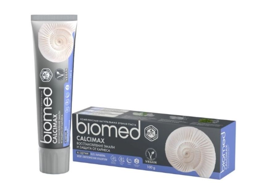 фото упаковки Biomed Calcimax паста зубная, паста зубная, 100 г, 1 шт. фото упаковки Biomed Calcimax паста зубная