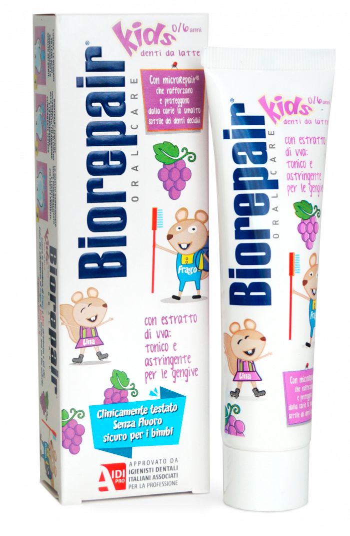 фото упаковки Biorepair kids Grape паста зубная детская