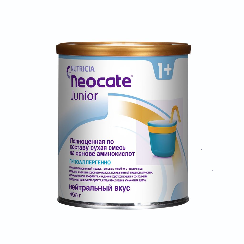 фото упаковки Neocate Junior сухая смесь на основе аминокислот гипоаллергенная с 1 года