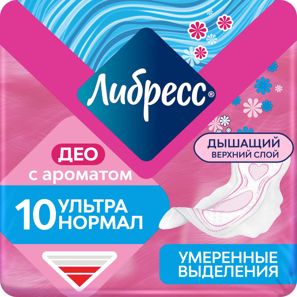 фото упаковки Либресс Ultra Normal Deo прокладки с мягкой поверхностью, прокладки гигиенические, 10 шт. фото упаковки Либресс Ultra Normal Deo прокладки с мягкой поверхностью