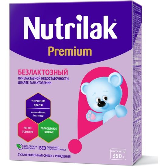 фото упаковки Nutrilak Premium Смесь молочная безлактозная