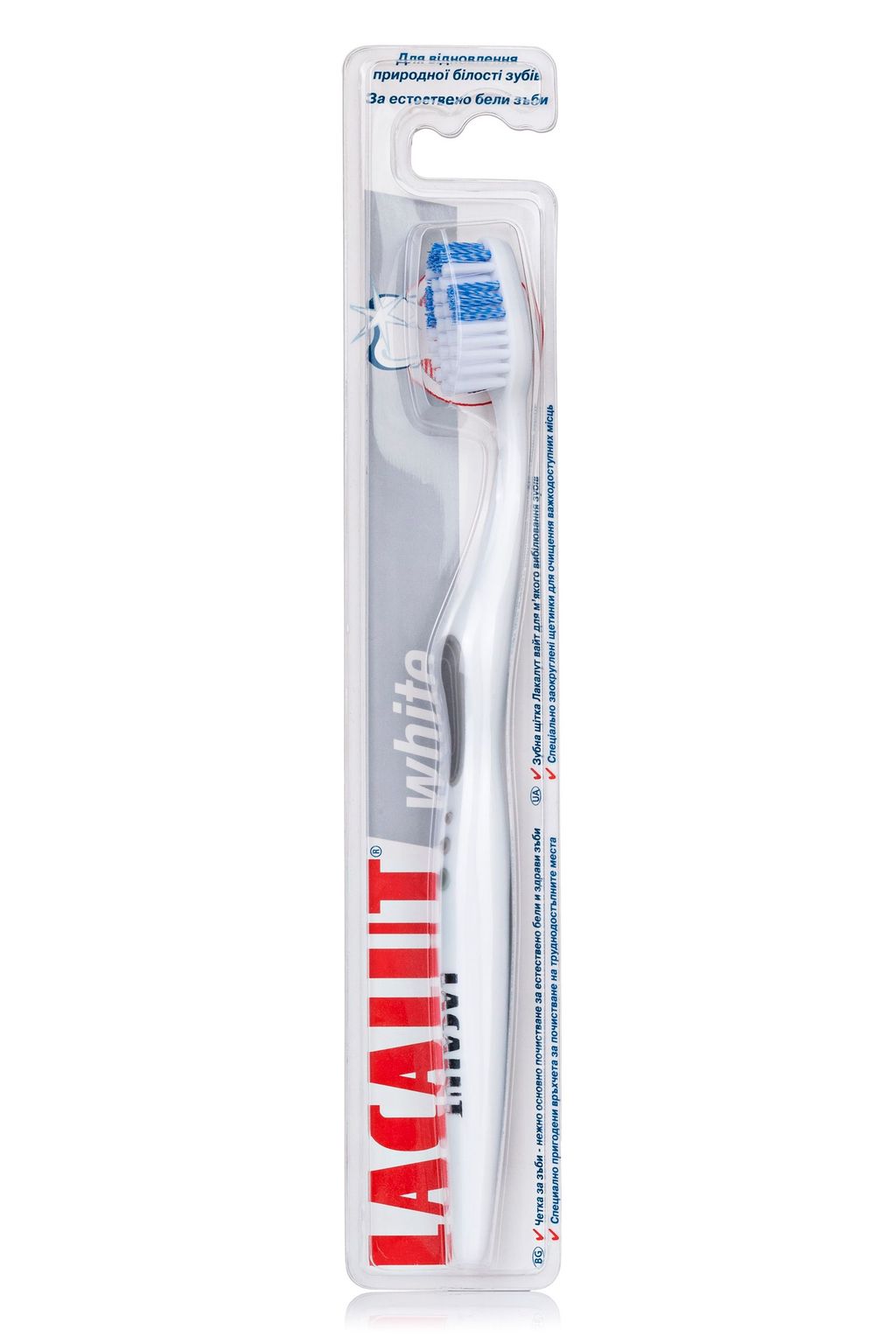 фото упаковки Lacalut White Зубная щетка с отбеливающими щетинками