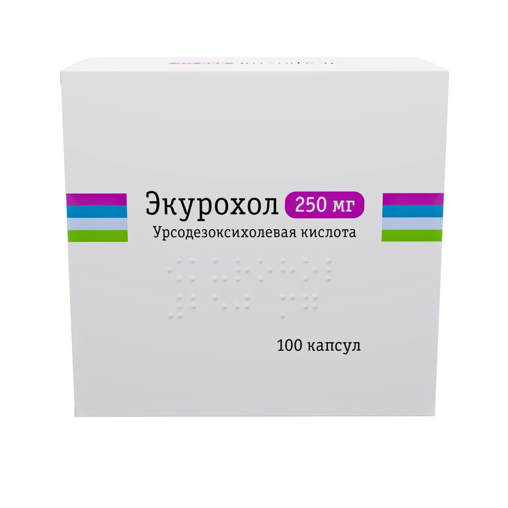 Экурохол, 250 мг, капсулы, 100 шт.