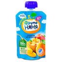 Фрутоняня Фруктовый салатик 4 фрукта, пюре, без сахара, 90 г, 1 шт.