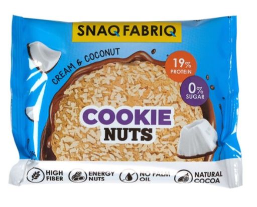 Snaq Fabriq Печенье протеиновое Сливочное с кокосом, печенье, 35 г, 1 шт.