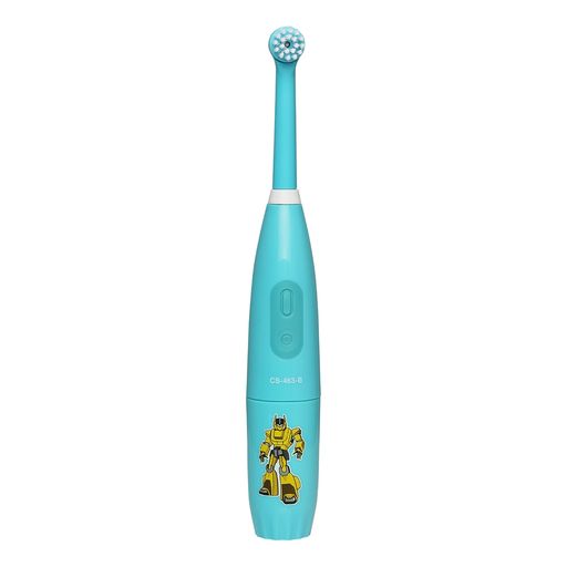 CS Medica CS-463-B Электрическая зубная щетка Kids, голубого цвета, щетка зубная электрическая, детская, с рисунком, 1 шт.