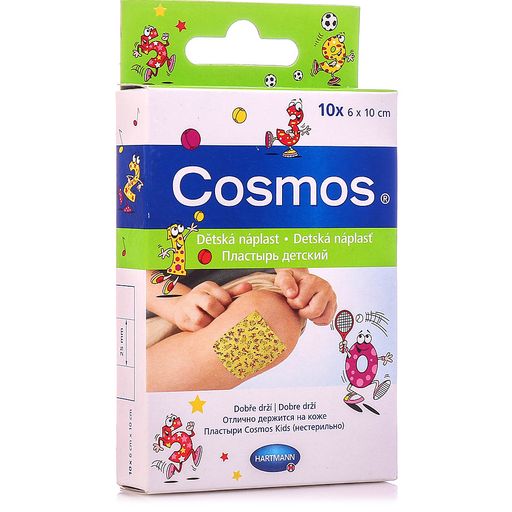 Cosmos Kids Пластырь, 6 см х 10 см, 1 размер, пластырь медицинский, детский (ая), 10 шт.