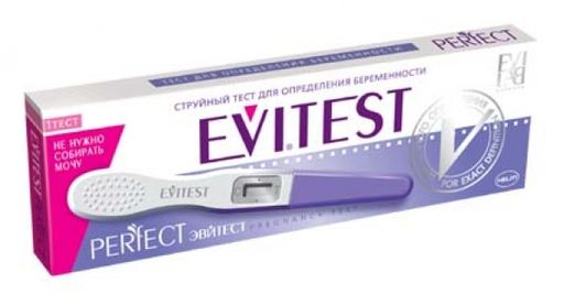 Evitest Perfect Тест на беременность струйный, тест-кассеты, 1 шт.