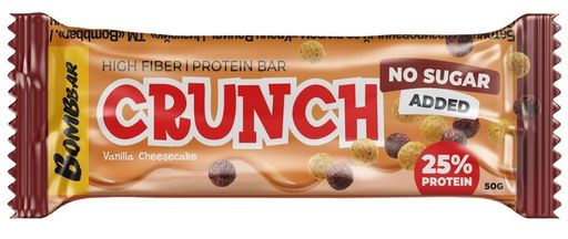 Bombbar Crunch Батончик протеиновый глазированный Ванильный чизкейк, 25%, 50 г, 1 шт.
