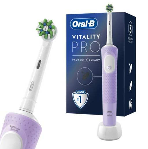 Oral-b Vitality Pro Электрическая зубная щетка, D103.413.3, сиреневого цвета, 1 шт.