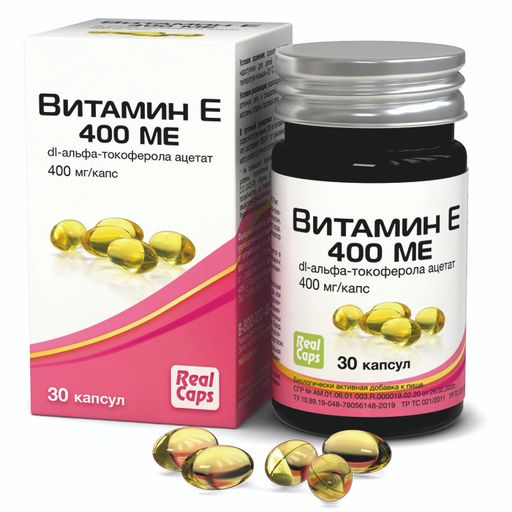 Витамин Е, 400 МЕ, капсулы, 30 шт.
