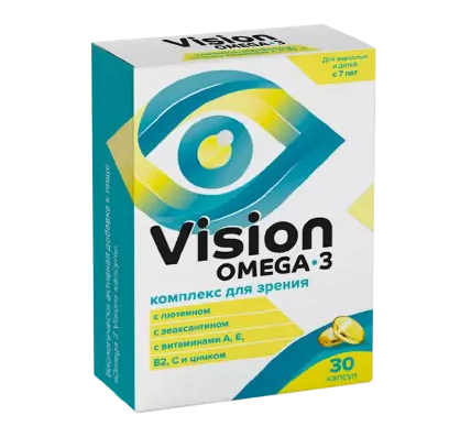 Vision Omega-3 Комплекс для зрения, капсулы, с лютеином и зеоксантином, 30 шт.