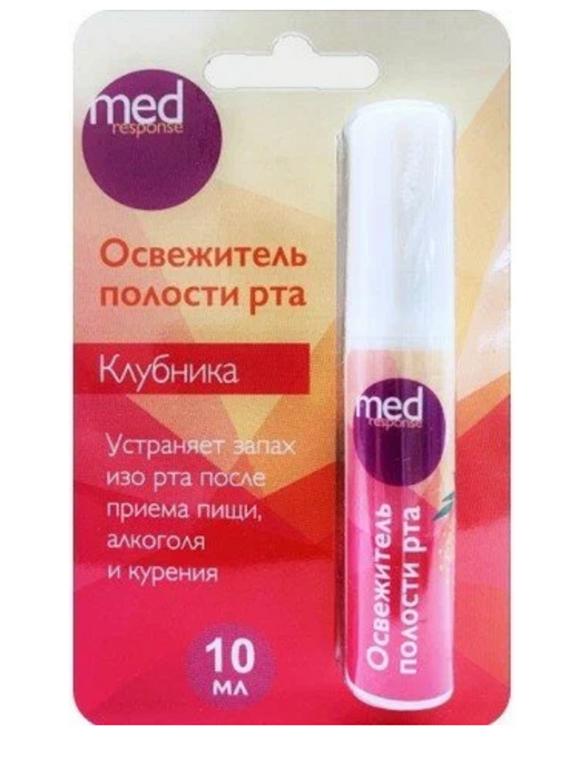 Medresponse Спрей для полости рта, спрей, клубника, 10 мл, 1 шт.