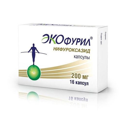 Экофурил, 200 мг, капсулы, 16 шт.