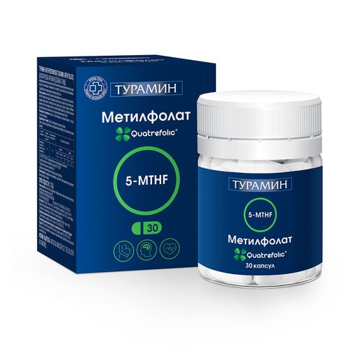Турамин Метилфолат 5-MTHF, капсулы, 30 шт.