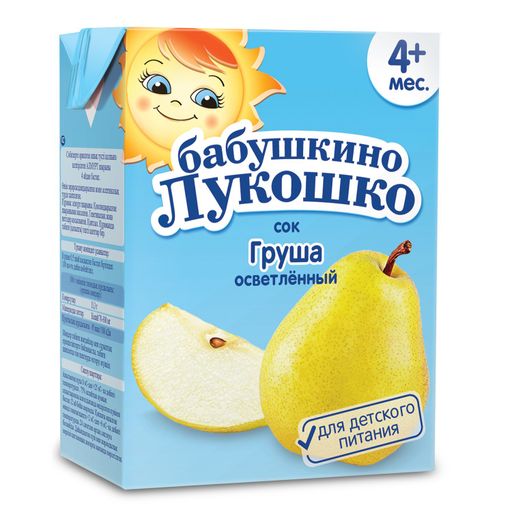 Бабушкино Лукошко Сок груша осветленный, сок, 200 г, 1 шт.