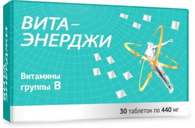 Вита-Энерджи Витамины группы B, 440 мг, таблетки, 30 шт.