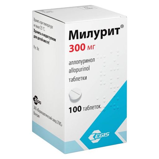 Милурит, 300 мг, таблетки, 100 шт.