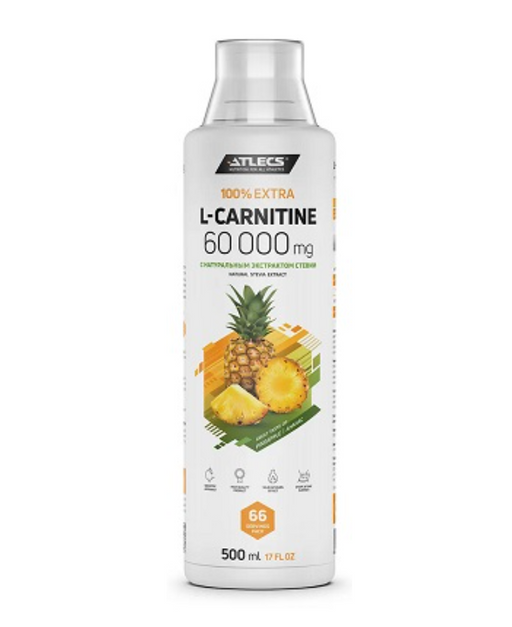 L-карнитин Atlecs, ананас, 500 мл, 1 шт.