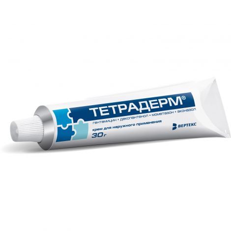 Тетрадерм, крем для наружного применения, 30 г, 1 шт.