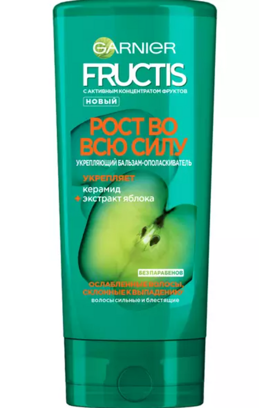 Garnier Fructis Укрепляющий бальзам-ополаскиватель, бальзам-ополаскиватель, Рост во всю силу, 387 мл, 1 шт.