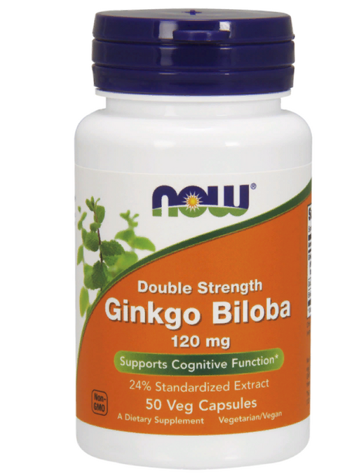 NOW Ginkgo Biloba Гинкго Билоба, 120 мг, капсулы, 50 шт.
