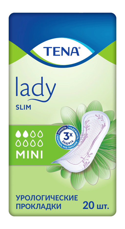 Прокладки урологические Tena Lady Slim Mini, прокладки урологические, 2 капли, 20 шт.