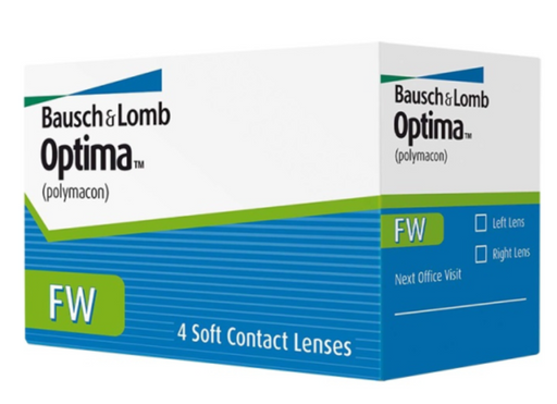 Bausch&Lomb Optima FW Контактные линзы плановой замены, BC=8,7 d=14,0, D(-2.25), стерильно, 4 шт.