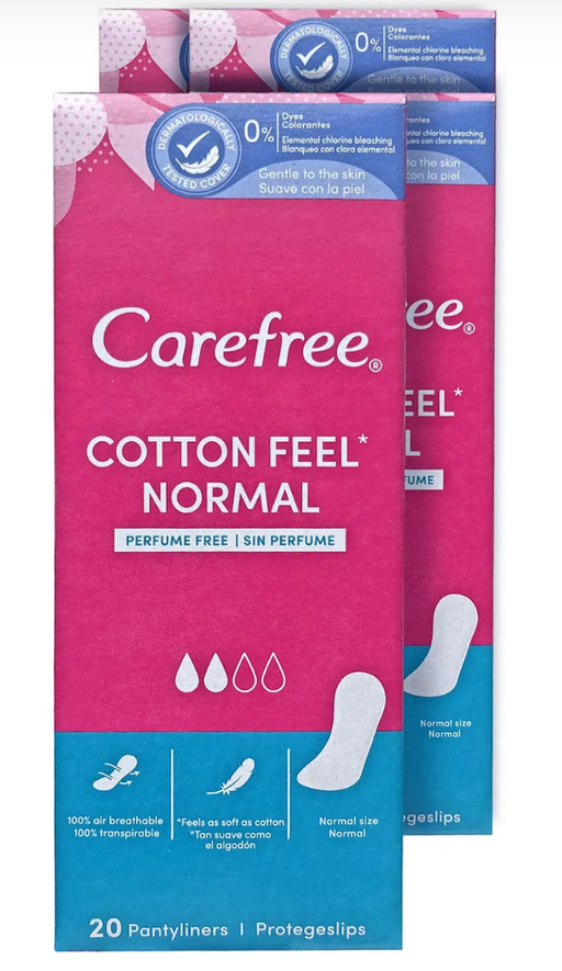 Carefree Cotton Feel Normal прокладки ежедневные, прокладки ежедневные, 20 шт.
